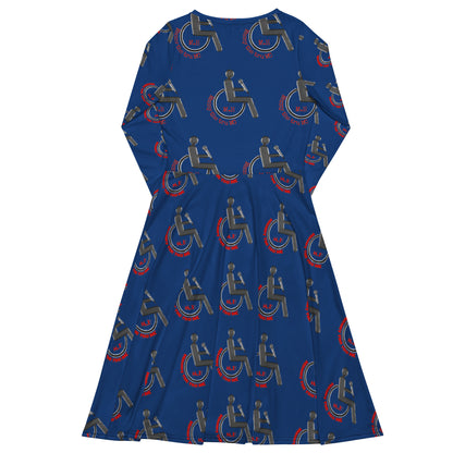 SO TRU MC All-over print long sleeve midi dress