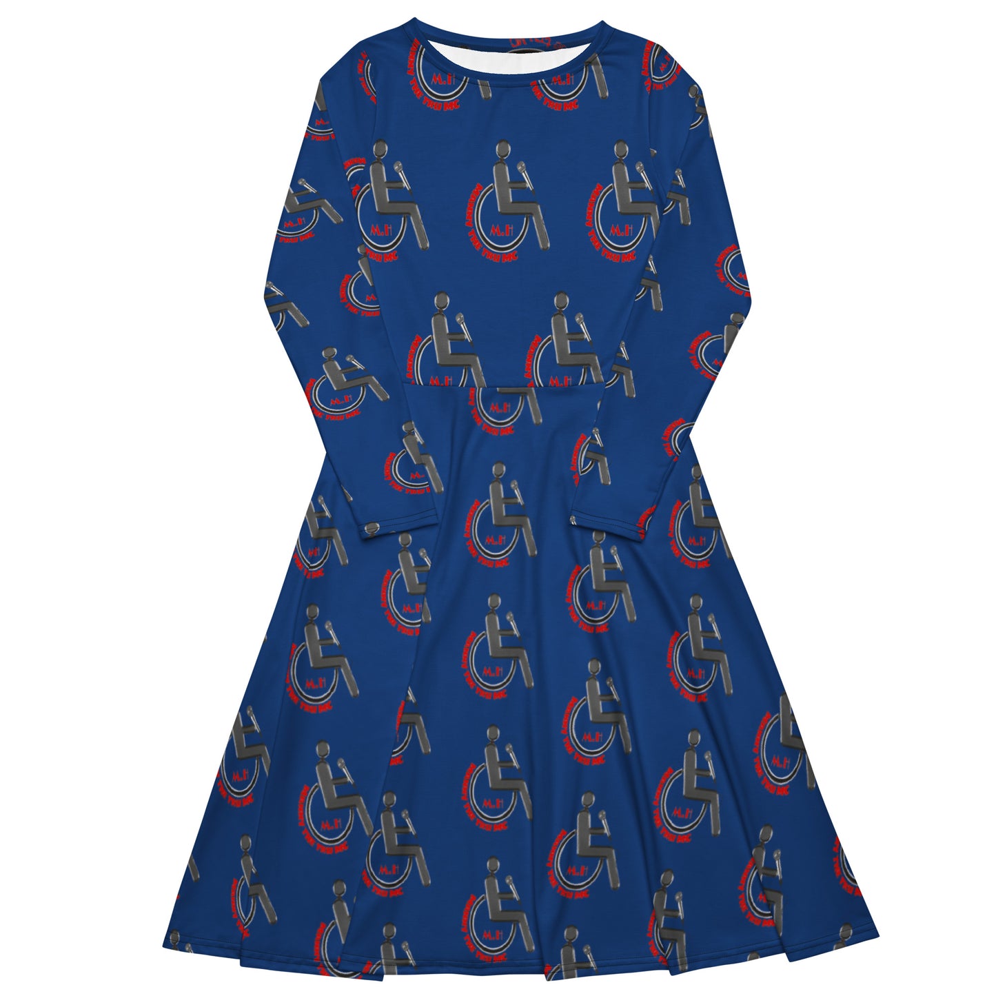 SO TRU MC All-over print long sleeve midi dress
