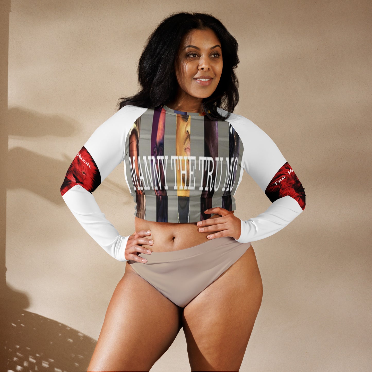 picture perfect Recycled long-sleeve crop top
