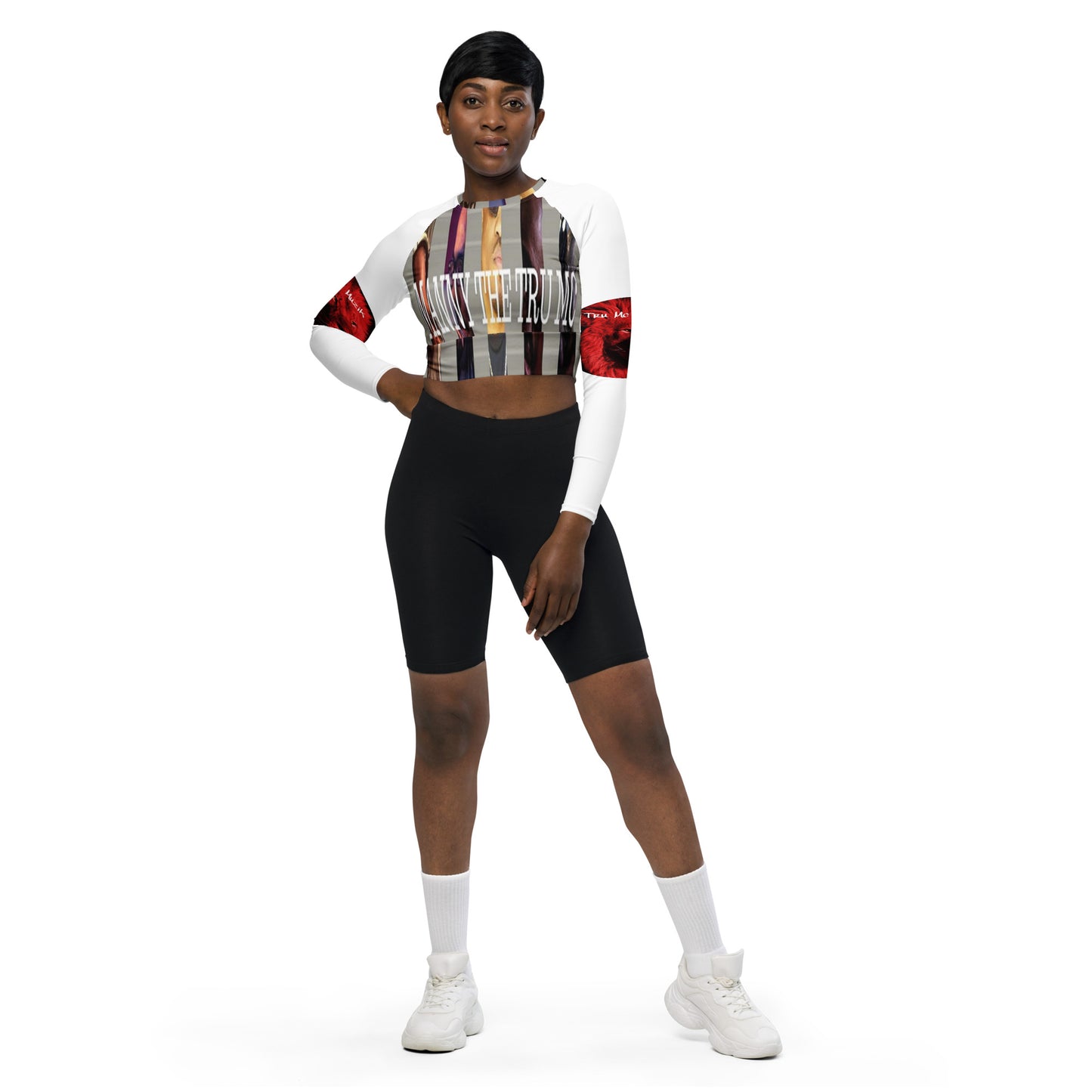 picture perfect Recycled long-sleeve crop top