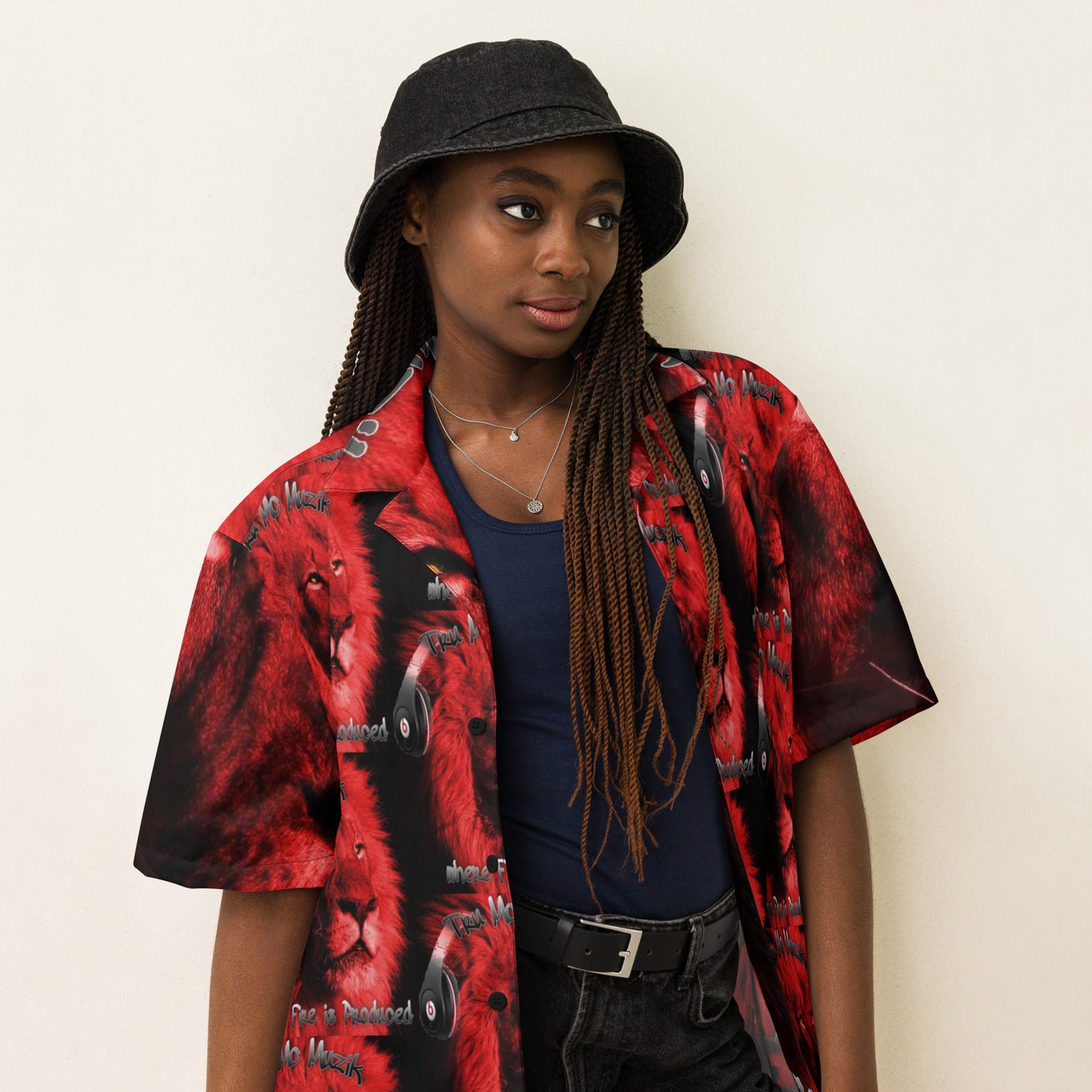 TRU MC MUZIK Unisex button shirt