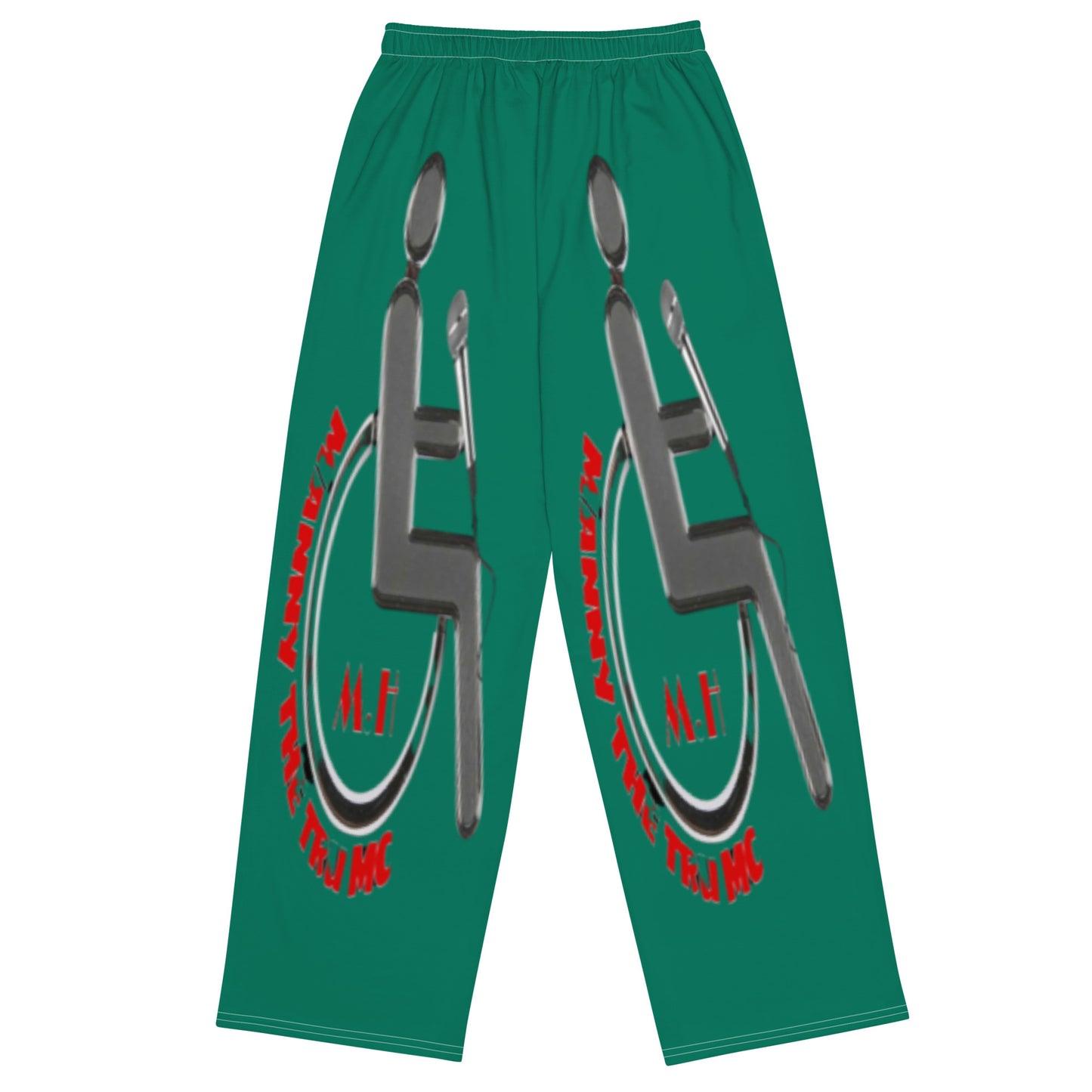 THE TRU MC MONEY GREEN All-over print unisex wide-leg pants