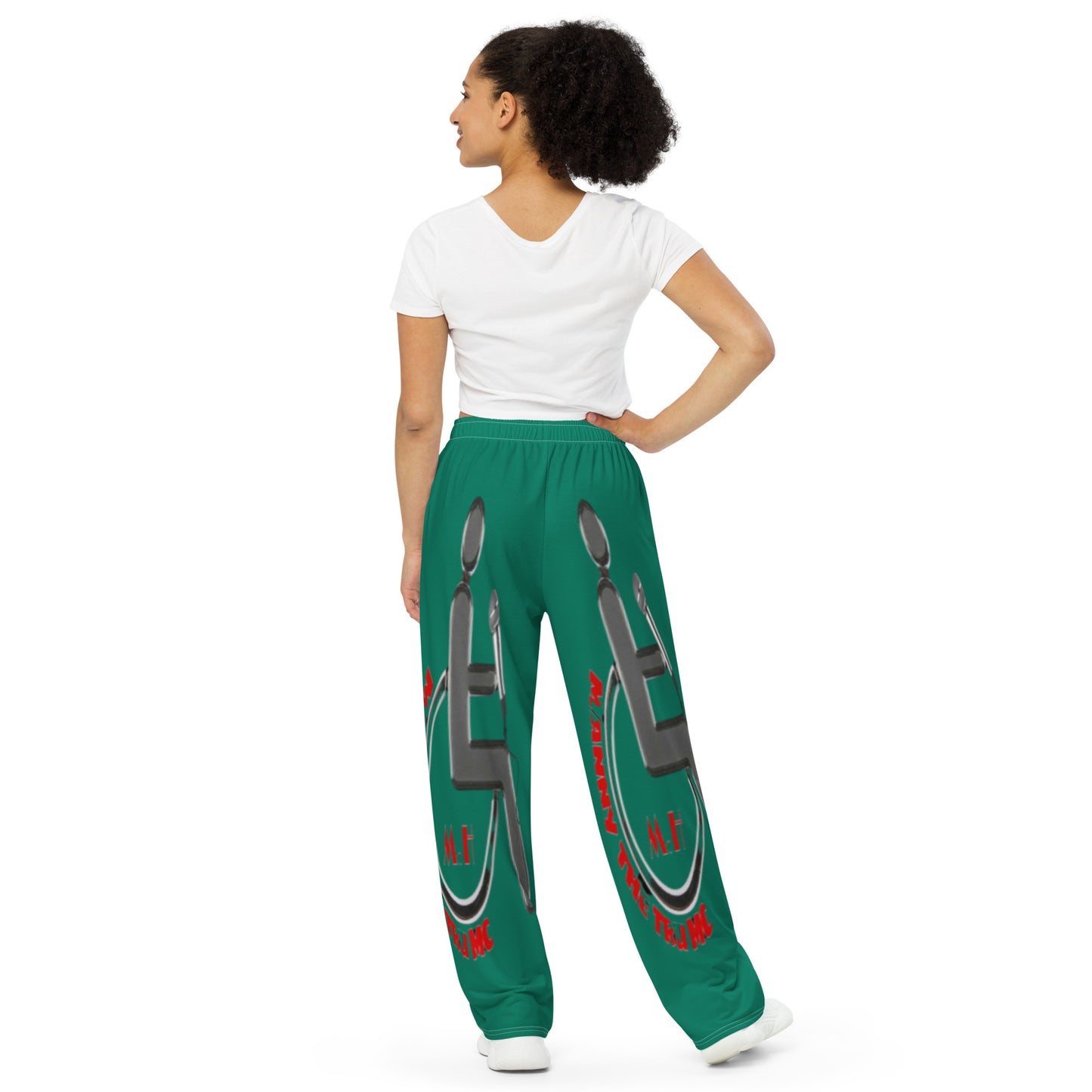 THE TRU MC MONEY GREEN All-over print unisex wide-leg pants