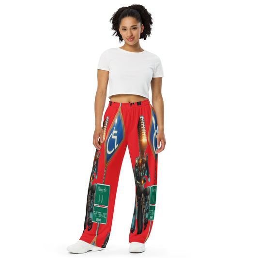 THE TRU MC BRAND All-over print unisex wide-leg pants