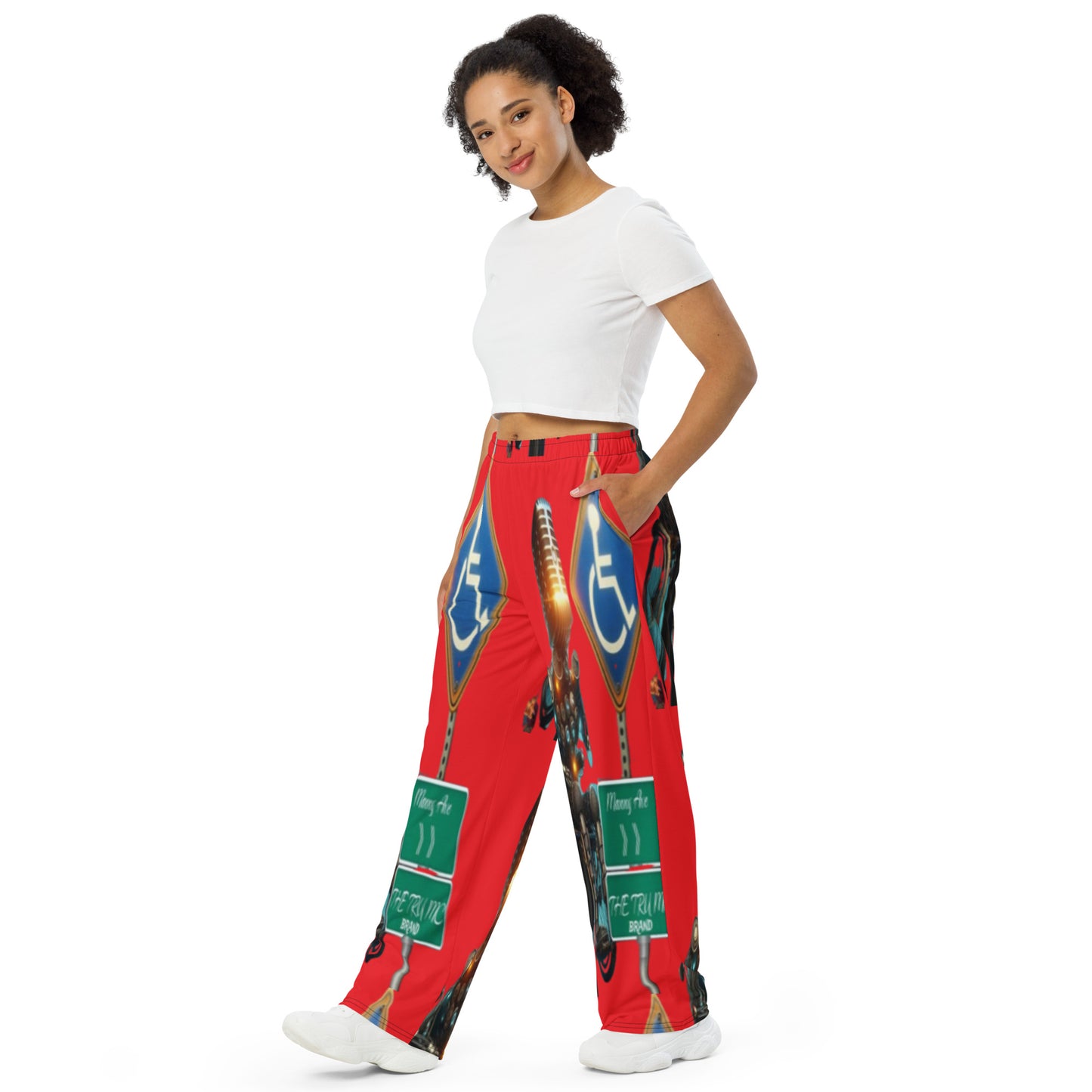 THE TRU MC BRAND All-over print unisex wide-leg pants