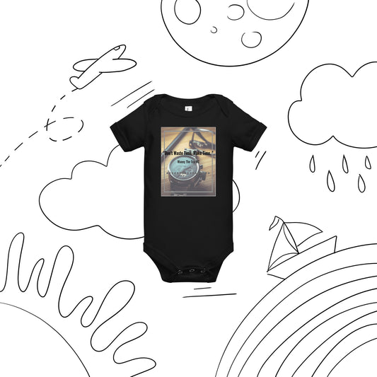 Don't waste time make time Baby short sleeve one piece