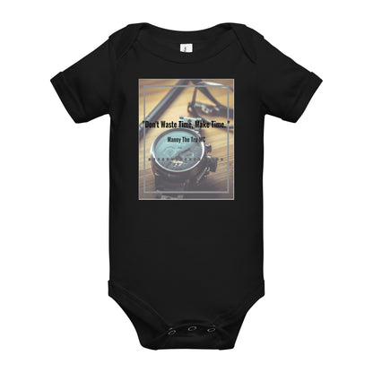 Don't waste time make time Baby short sleeve one piece