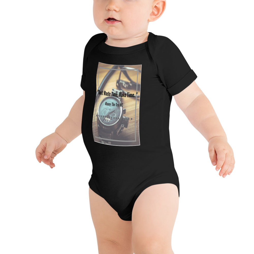 Don't waste time make time Baby short sleeve one piece