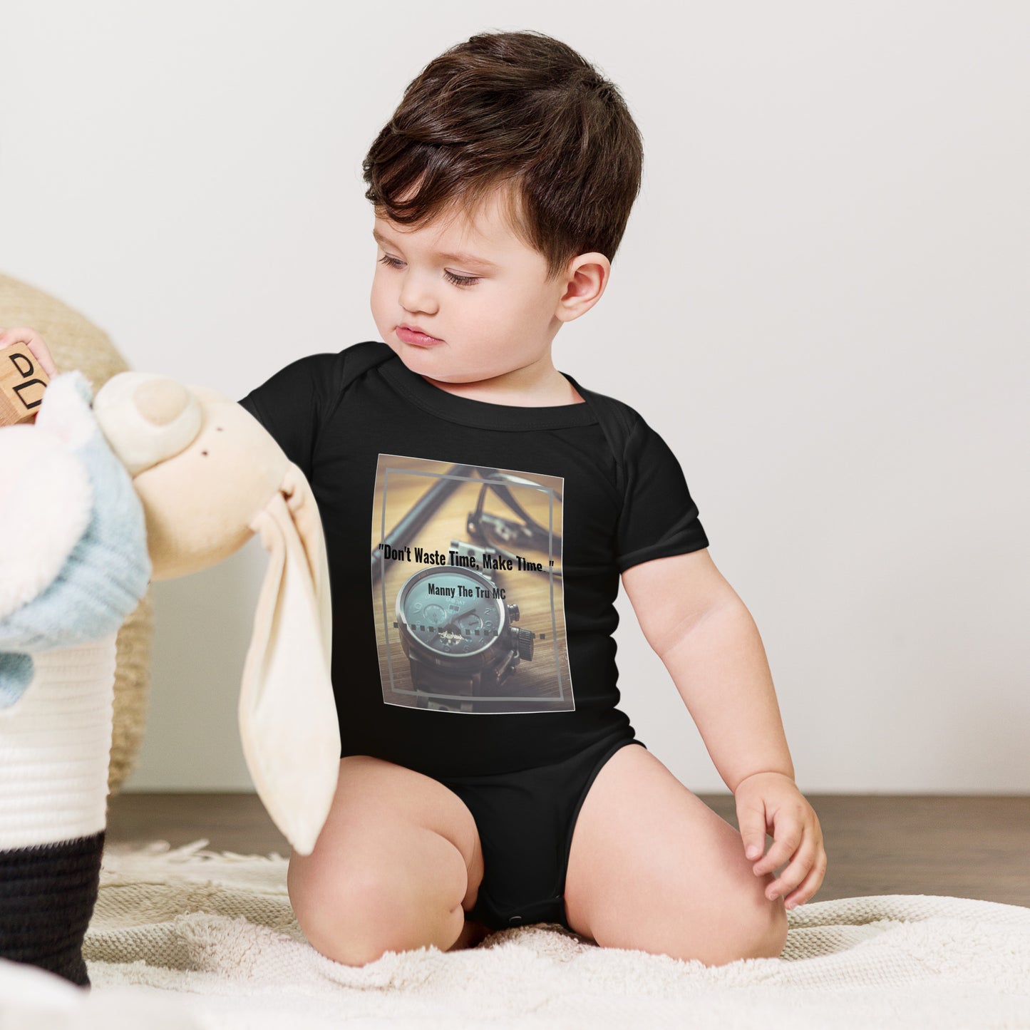 Don't waste time make time Baby short sleeve one piece