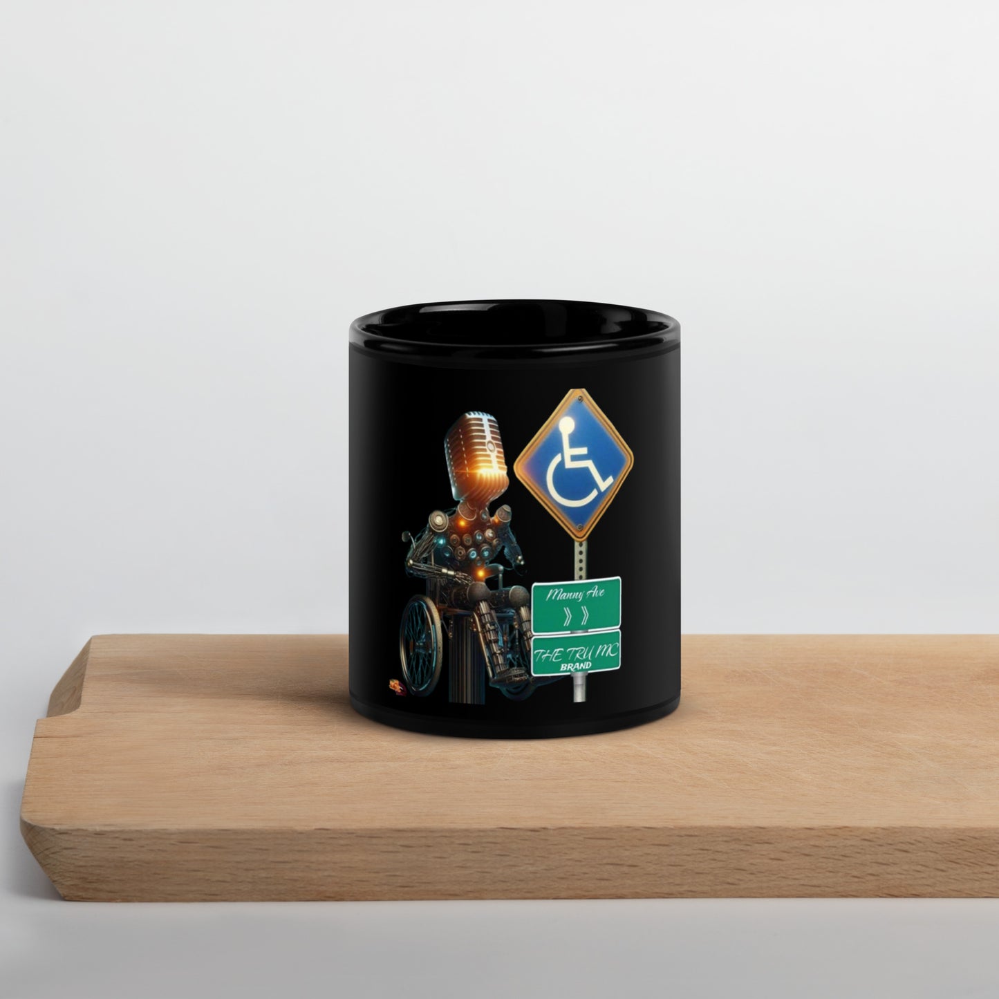 THE TRU MC BRAND Black Glossy Mug
