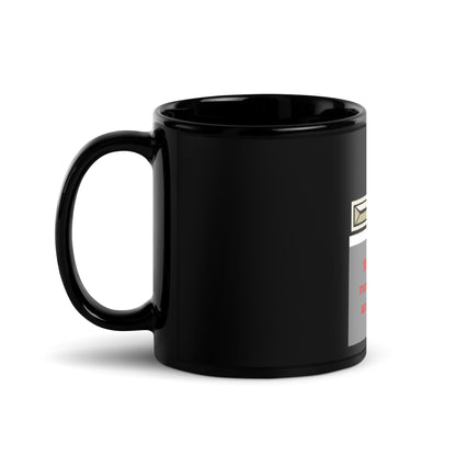 This woman prays Black Glossy Mug