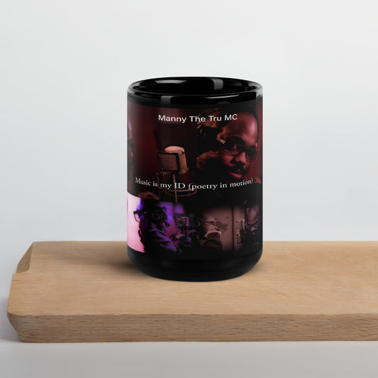 Music is my ID  Black Glossy Mug
