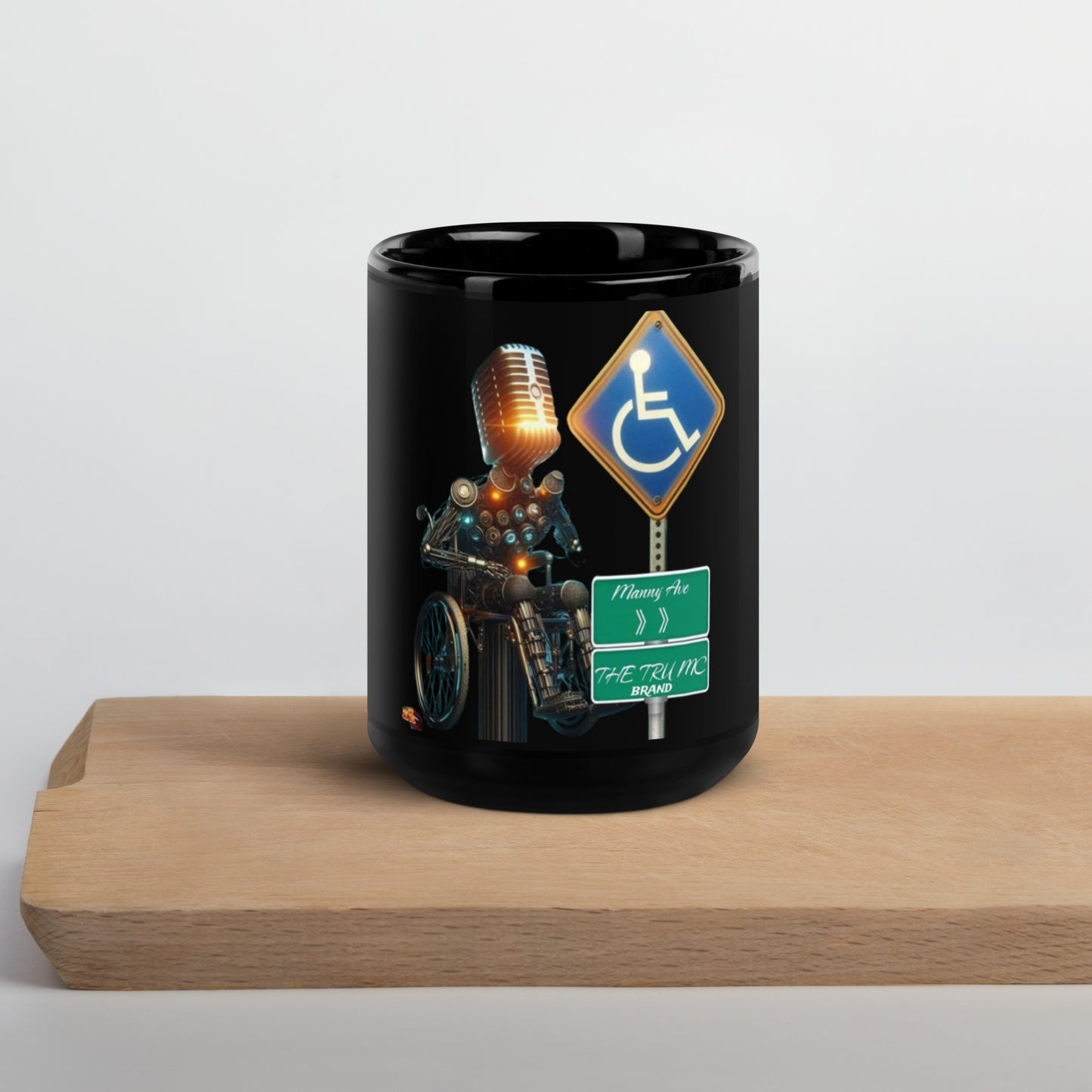 THE TRU MC BRAND Black Glossy Mug