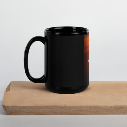 walk in faith Black Glossy Mug