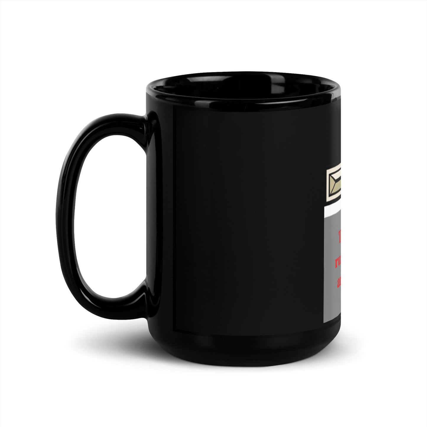 This woman prays Black Glossy Mug