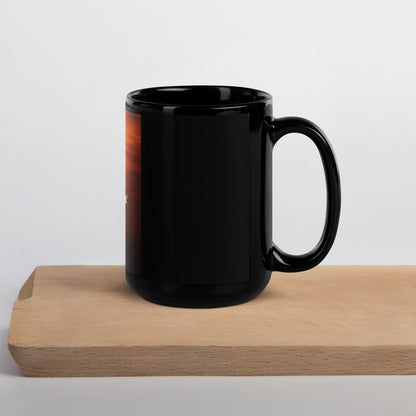 walk in faith Black Glossy Mug