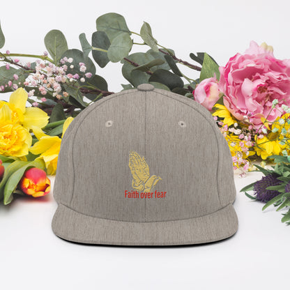 Faith over fear Snapback Hat