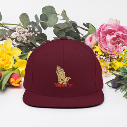 Faith over fear Snapback Hat