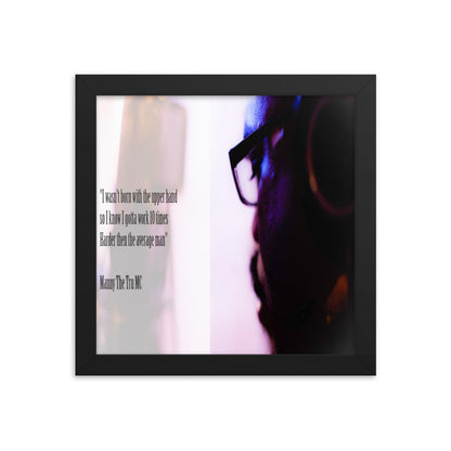 10 times harder Framed poster