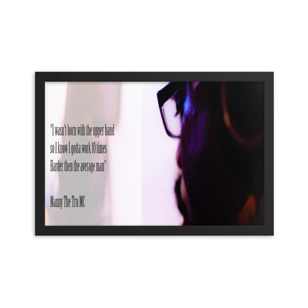 10 times harder Framed poster