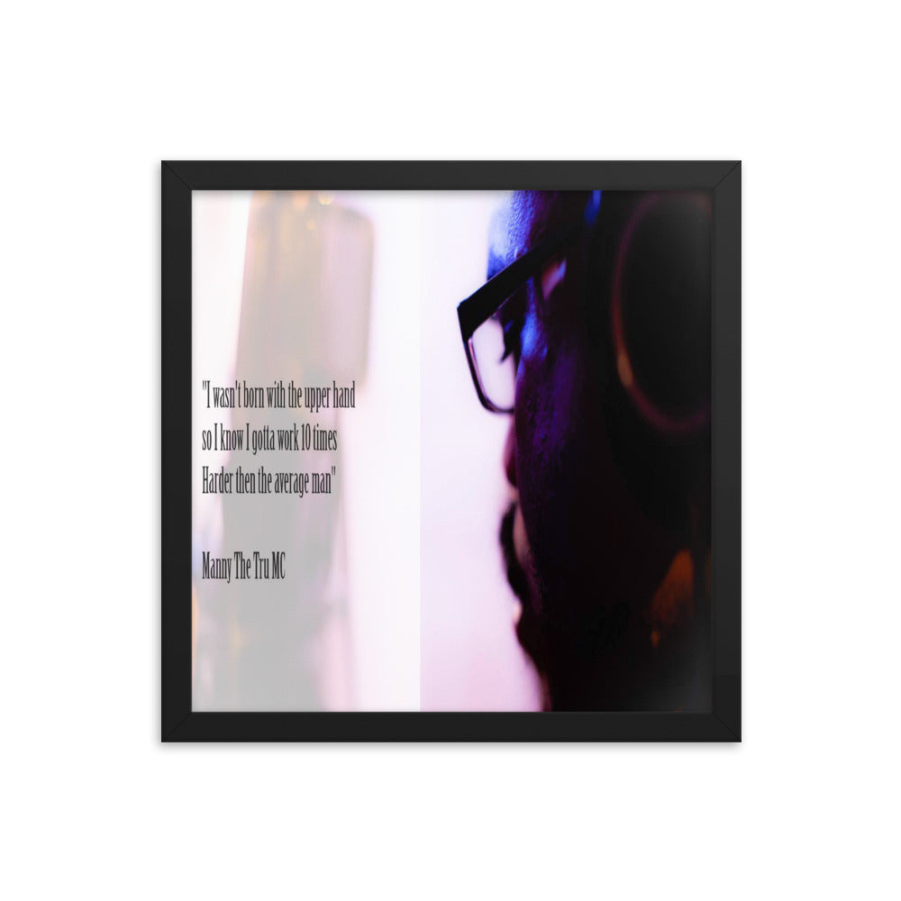 10 times harder Framed poster