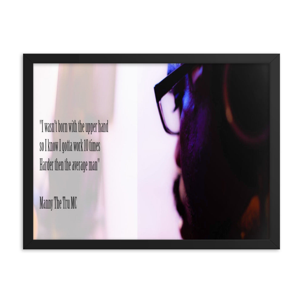 10 times harder Framed poster