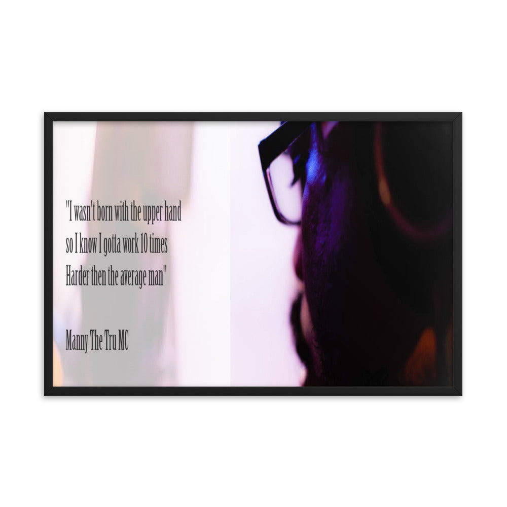 10 times harder Framed poster