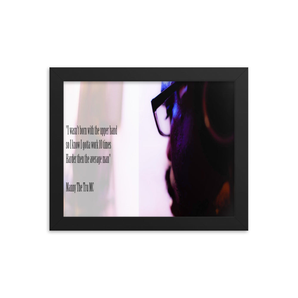 10 times harder Framed poster