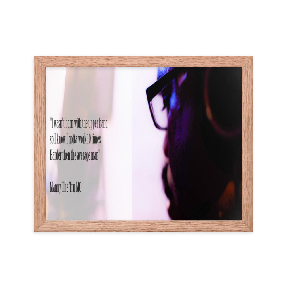 10 times harder Framed poster
