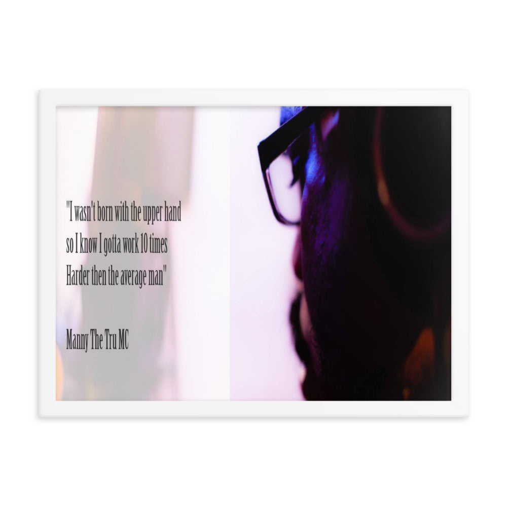 10 times harder Framed poster