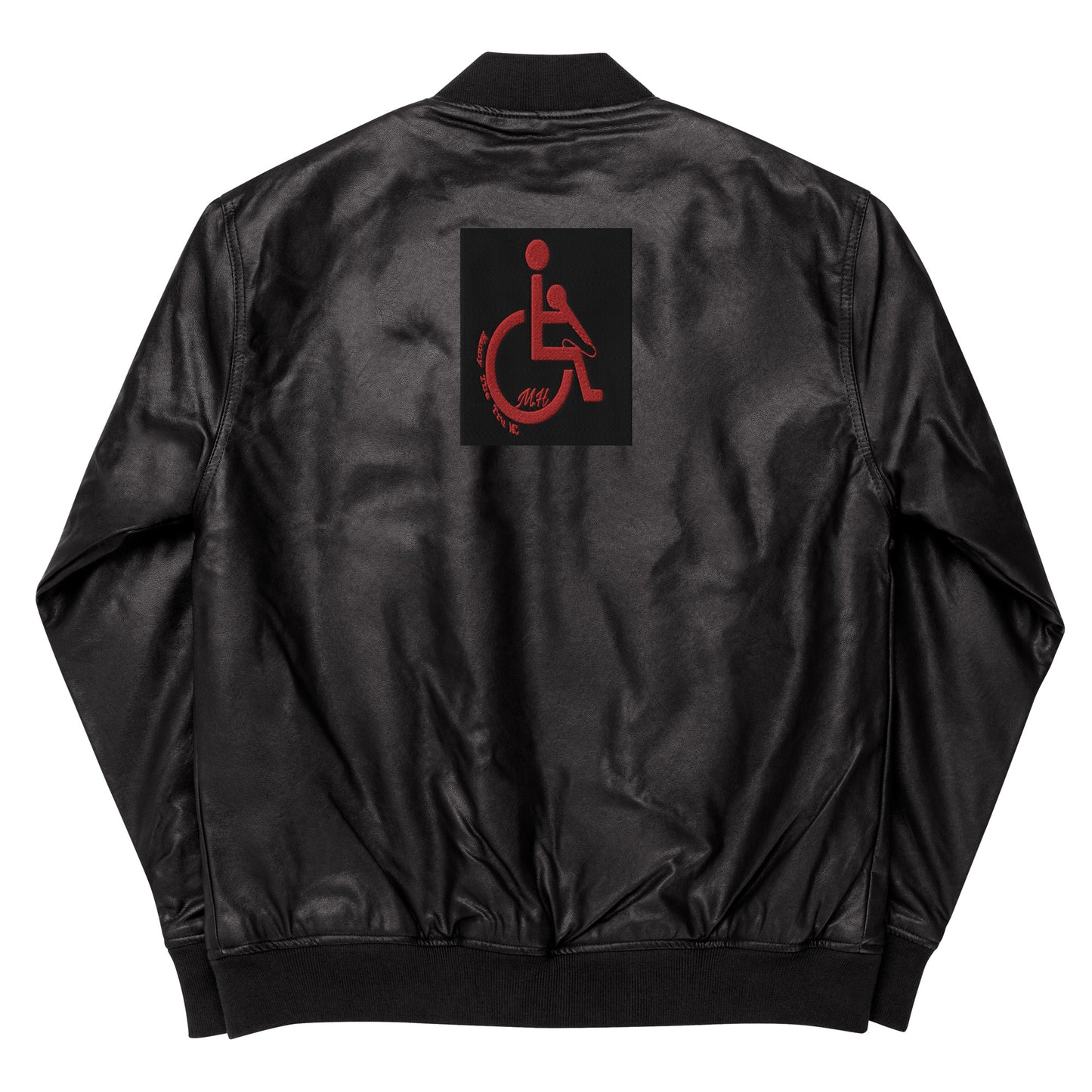 TRU MC MUZIIK Leather Bomber Jacket
