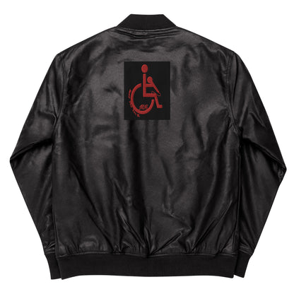TRU MC MUZIIK Leather Bomber Jacket