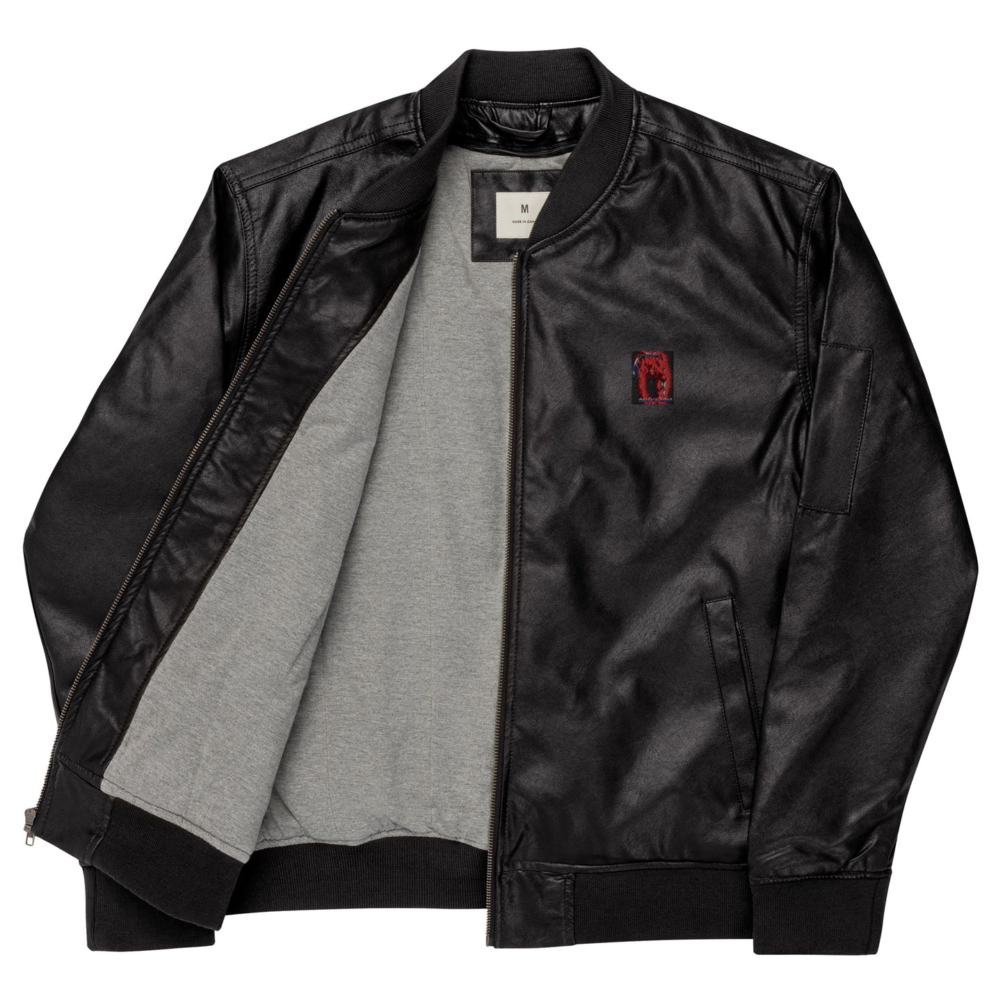 TRU MC MUZIIK Leather Bomber Jacket