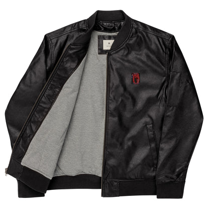 TRU MC MUZIIK Leather Bomber Jacket