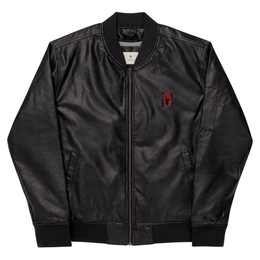 TRU MC MUZIIK Leather Bomber Jacket