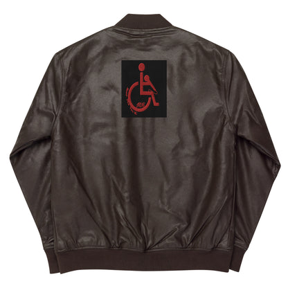 TRU MC MUZIIK Leather Bomber Jacket