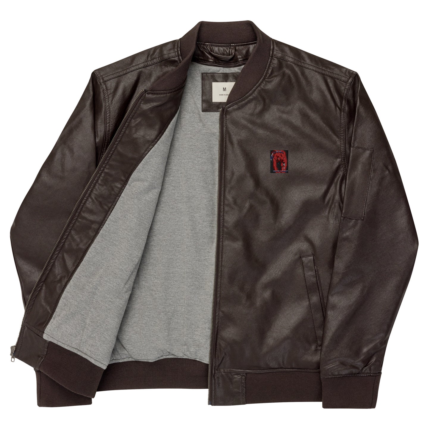 TRU MC MUZIIK Leather Bomber Jacket