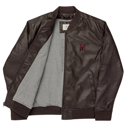 TRU MC MUZIIK Leather Bomber Jacket