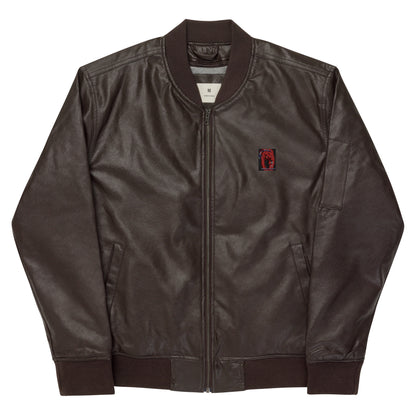 TRU MC MUZIIK Leather Bomber Jacket