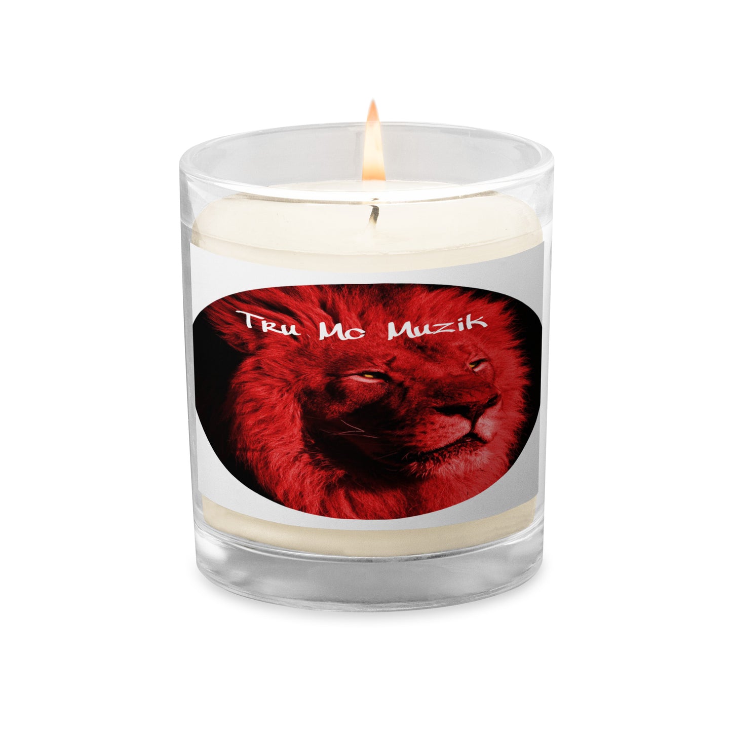 TRU MC MUZIK Glass jar soy wax candle