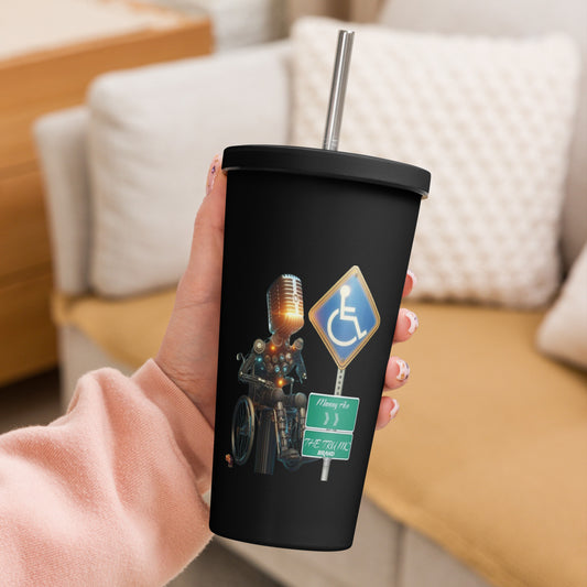THE TRU MC BRAND Insulated tumbler with a straw