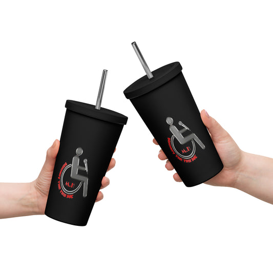 MANNY THE TRU MC Insulated tumbler with a straw