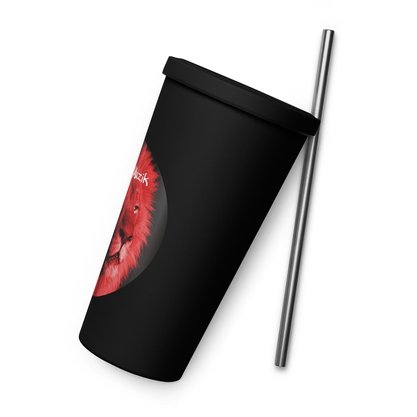 TRU MC MUZIK Insulated tumbler with a straw