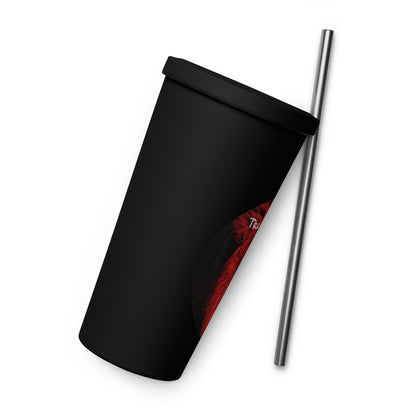 TRU MC MUZIK Insulated tumbler with a straw