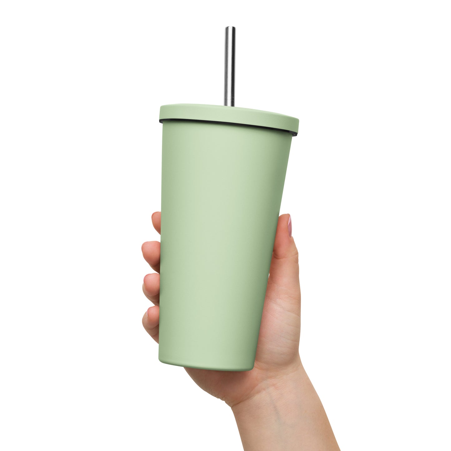 Faith over fear Insulated tumbler with a straw