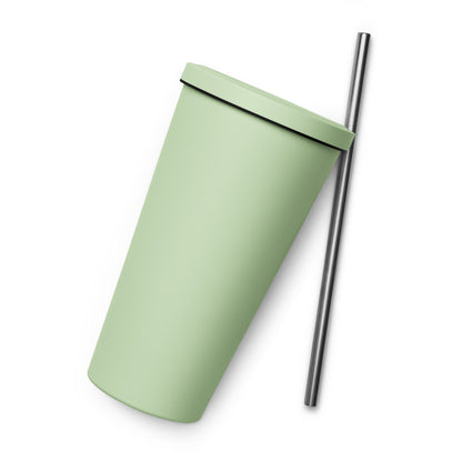 TRU MC MUZIK Insulated tumbler with a straw