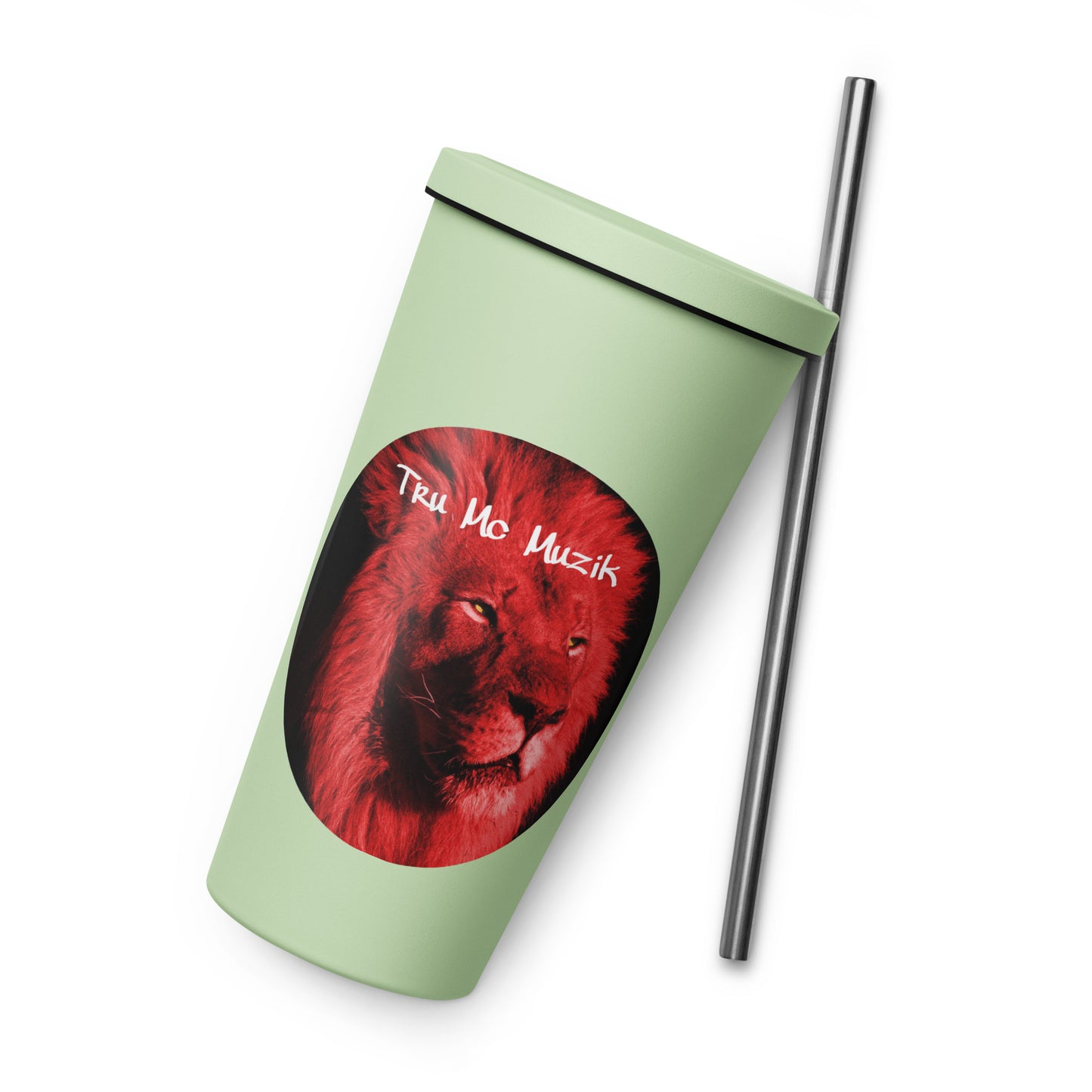TRU MC MUZIK Insulated tumbler with a straw