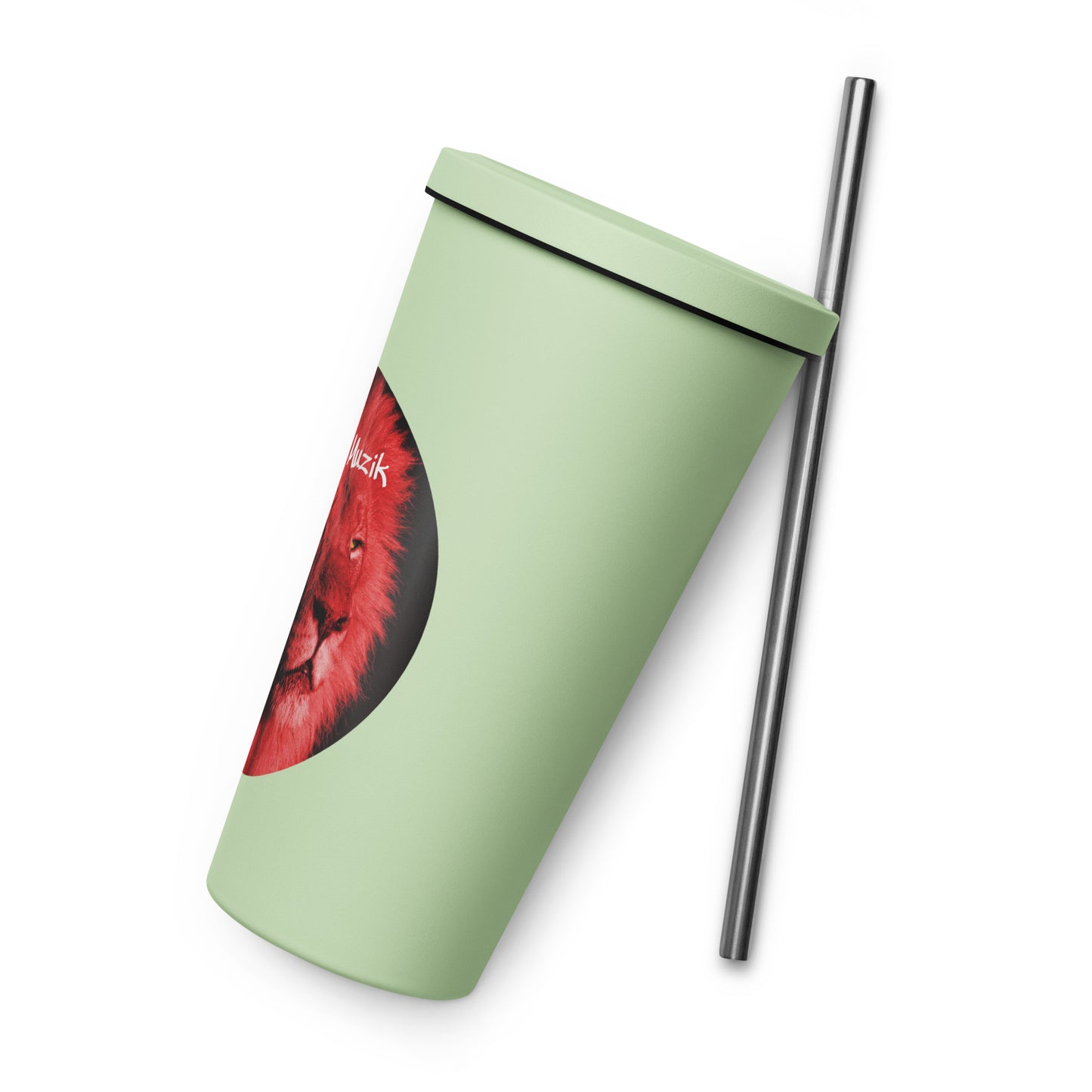 TRU MC MUZIK Insulated tumbler with a straw