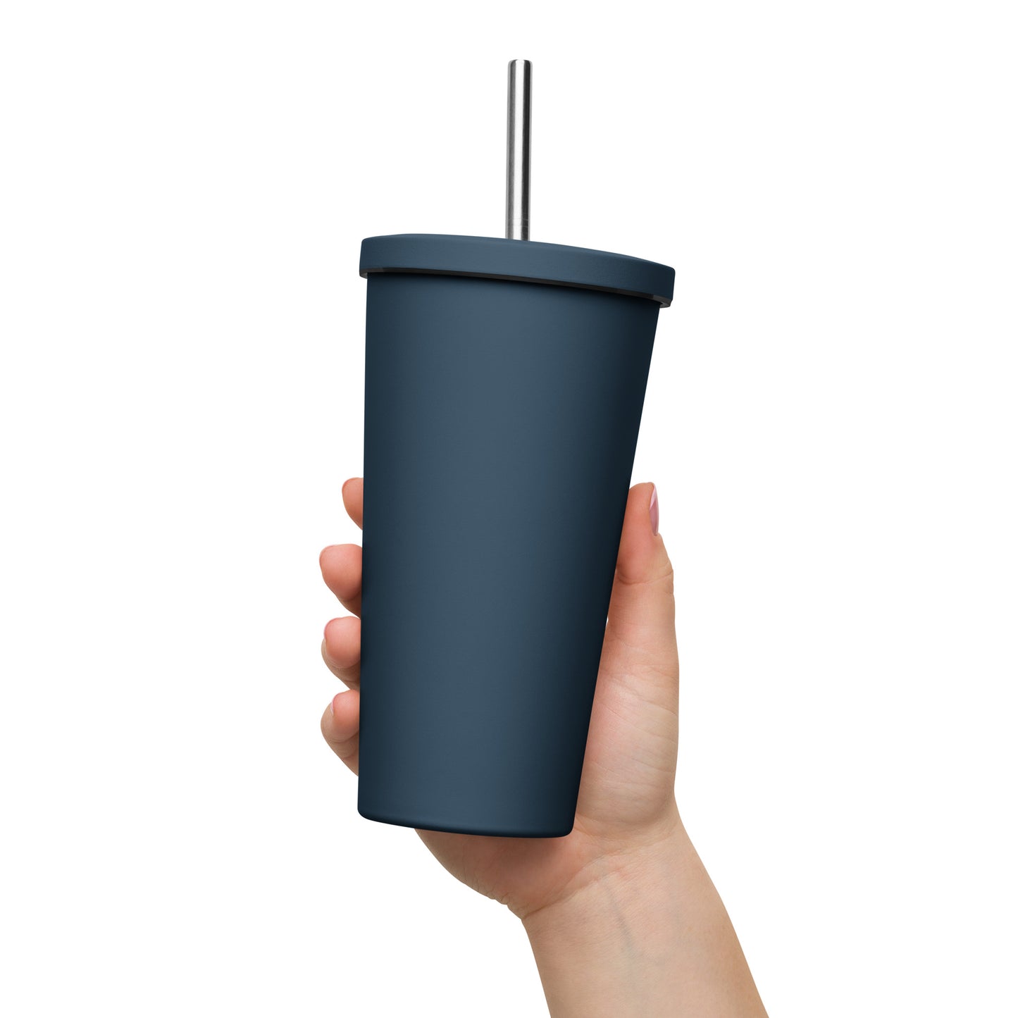 Faith over fear Insulated tumbler with a straw