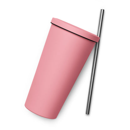 TRU MC MUZIK Insulated tumbler with a straw